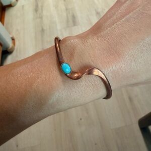 Copper and Turquoise Bracelet